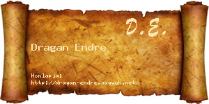 Dragan Endre névjegykártya